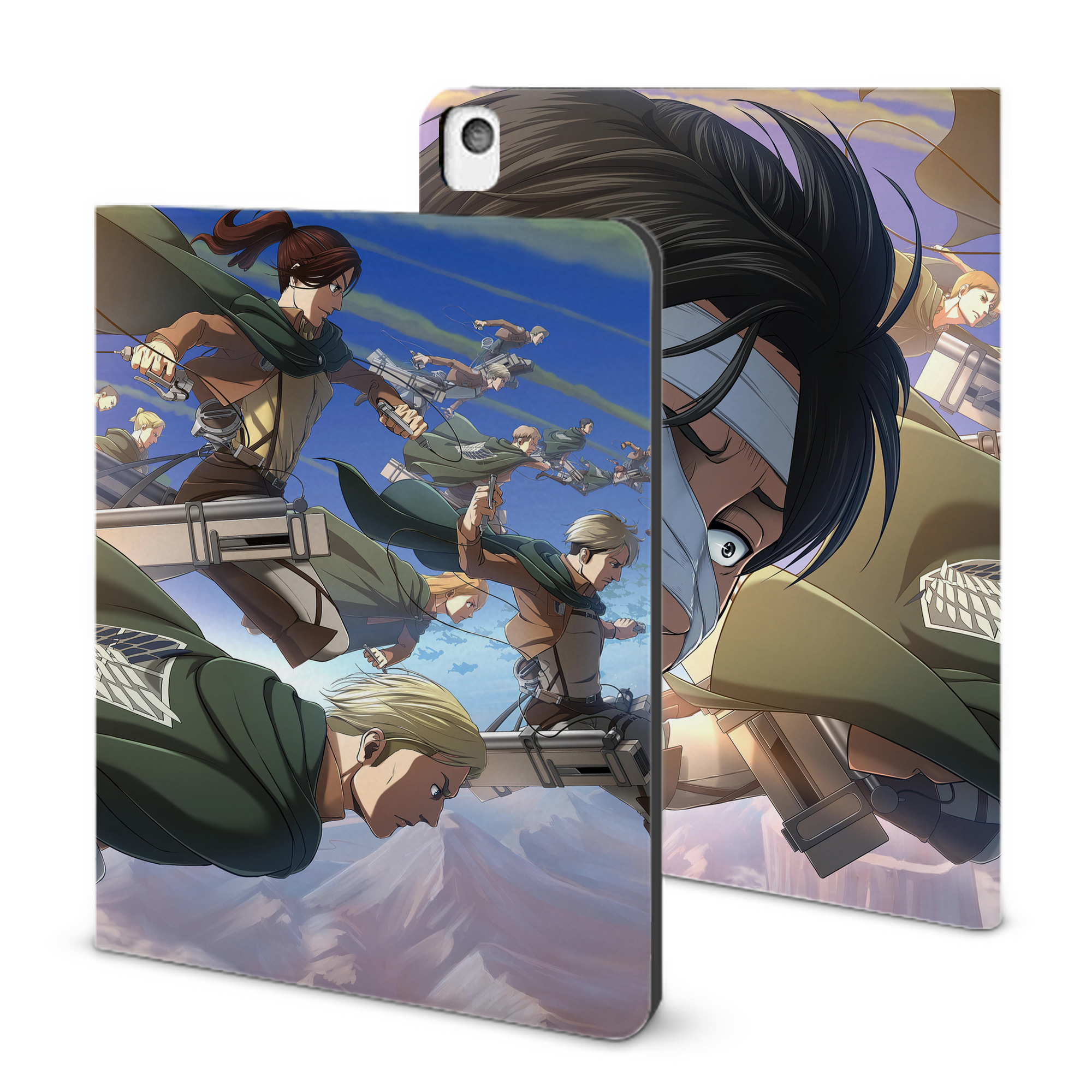 （画像用） 進撃の巨人 Attack on Titan IPadケース ペンホルダー付き ブックスタイルデザイン